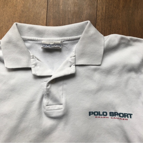 White Vintage Polo Sport 90’s Tee - Picture 3 of 4